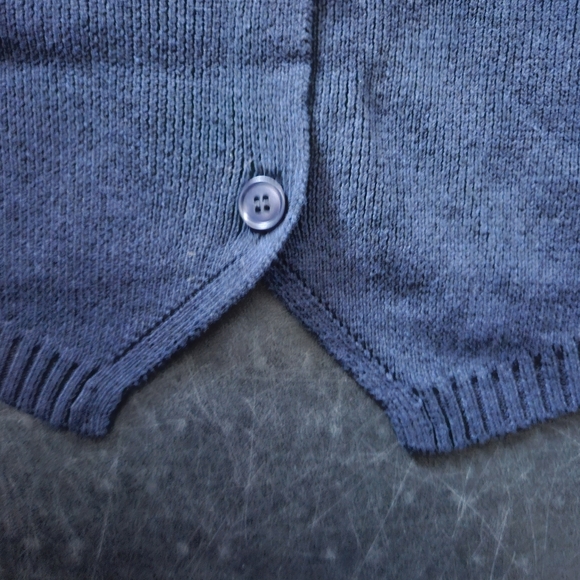 NWT - NVLT Navy Blue Button Down Knit Vest - Size L - Picture 6 of 12